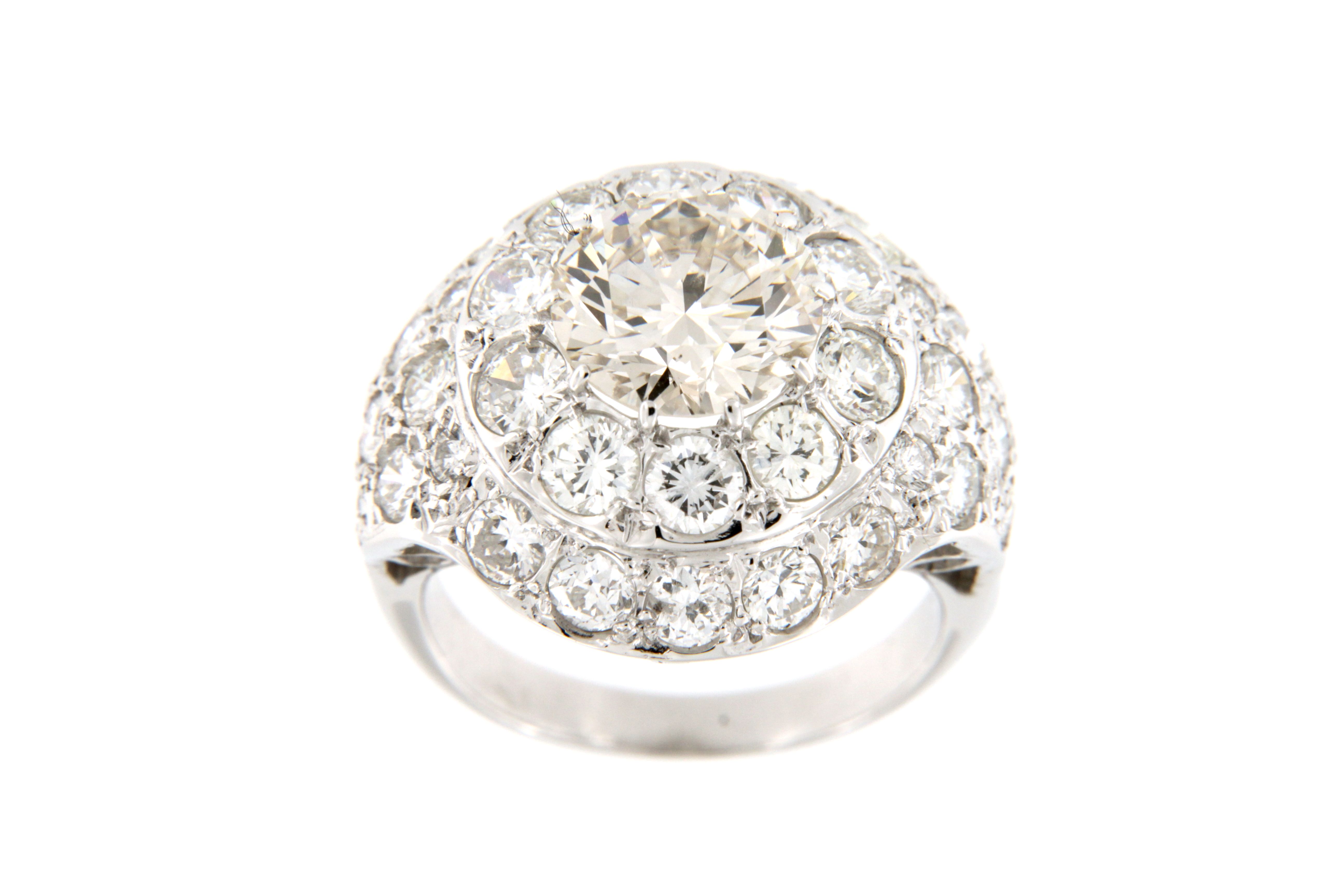Duhalde Diamants Bijoutier Biarritz Bayonne BAGUE OR GRIS DIAMANTS
